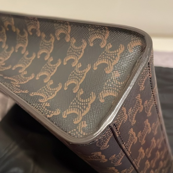 Celine Cabas Tote Triomphe Coated Canvas Bag - Picture 6 of 15